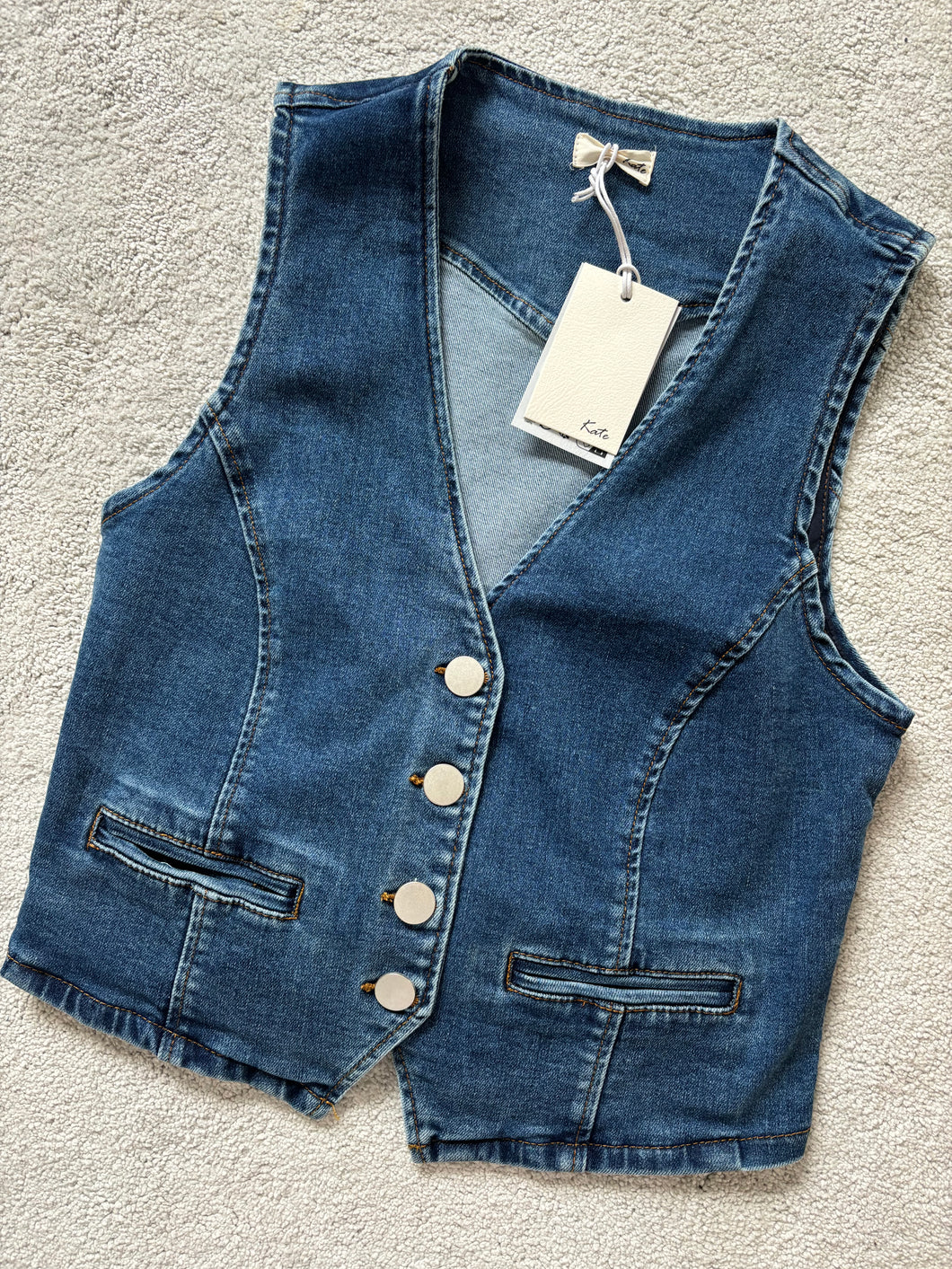 PIA BLUE DENIM WAISTCOAT